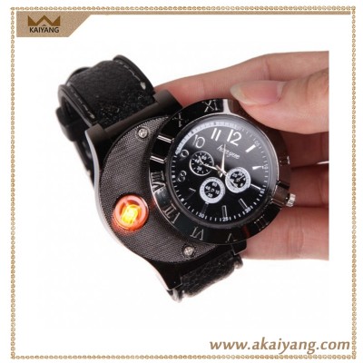 Promotional Windproof USB Watch Lighter Cigarette Usage Electronic Rechargeable Lighters