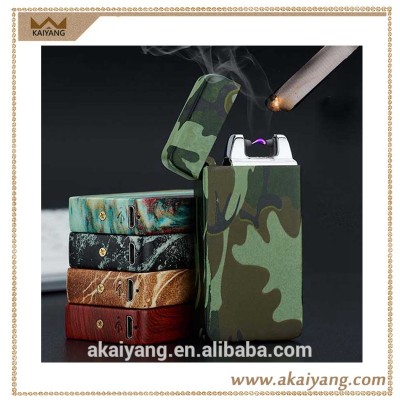 2016 new design camouflage electronic lighters popular arc rechargeable electric usb lighter