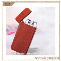 Professional design new wood color electronic lighters custom made windproof usb rechargeable electric arc lighter