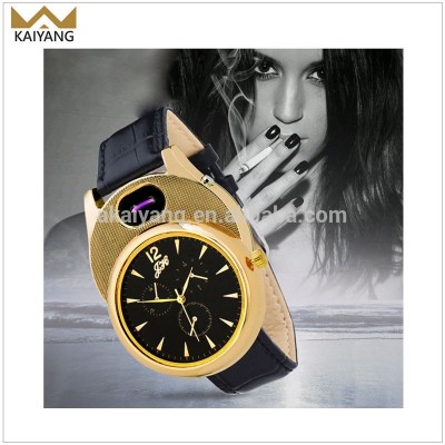 Rechargeable Windproof Cigarette Electric Arc Usb lighter watch