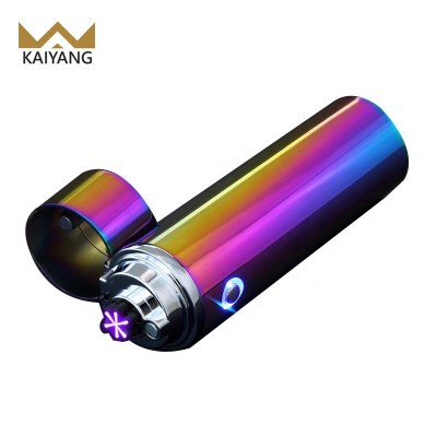 2020 Cool Round Custom Gold Electric 3 Arc Plasma Lighter For Cigar