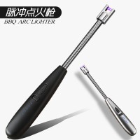 2020 China  yanzhen 360 degree rotation  Electric usb rechargeable windproof  bbq single arc bbq electric usb custom lighter 878